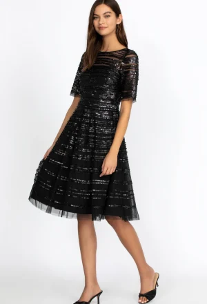 Women Johnny Was Beaded Mesh Dress