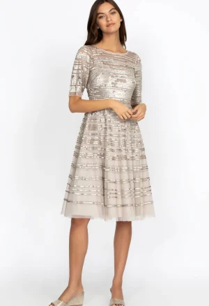 Women Johnny Was Beaded Mesh Dress