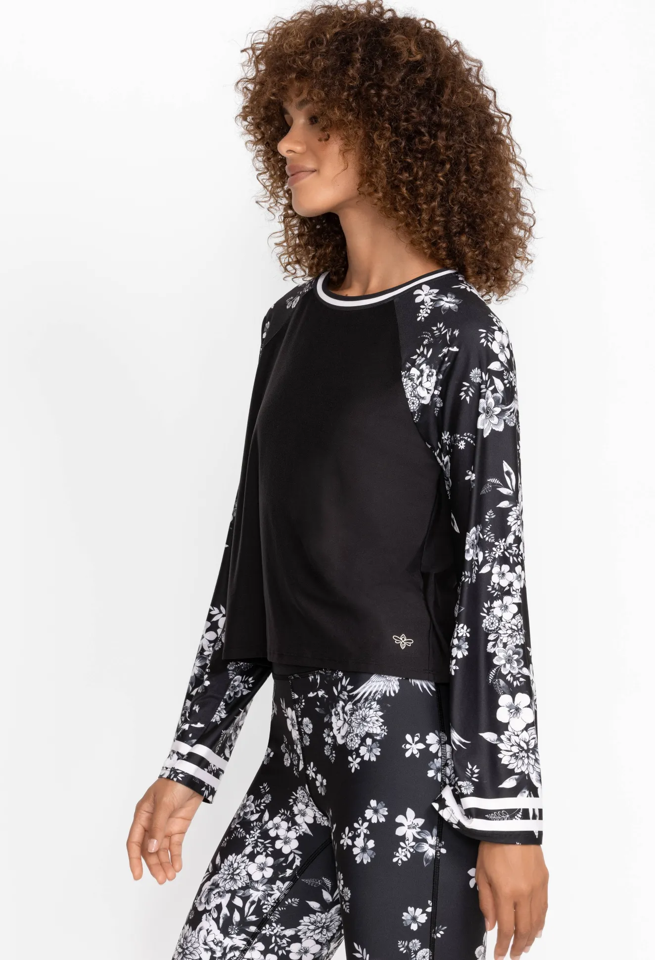 Women Johnny Was Bee Active Kimono Sleeve Swing Tee