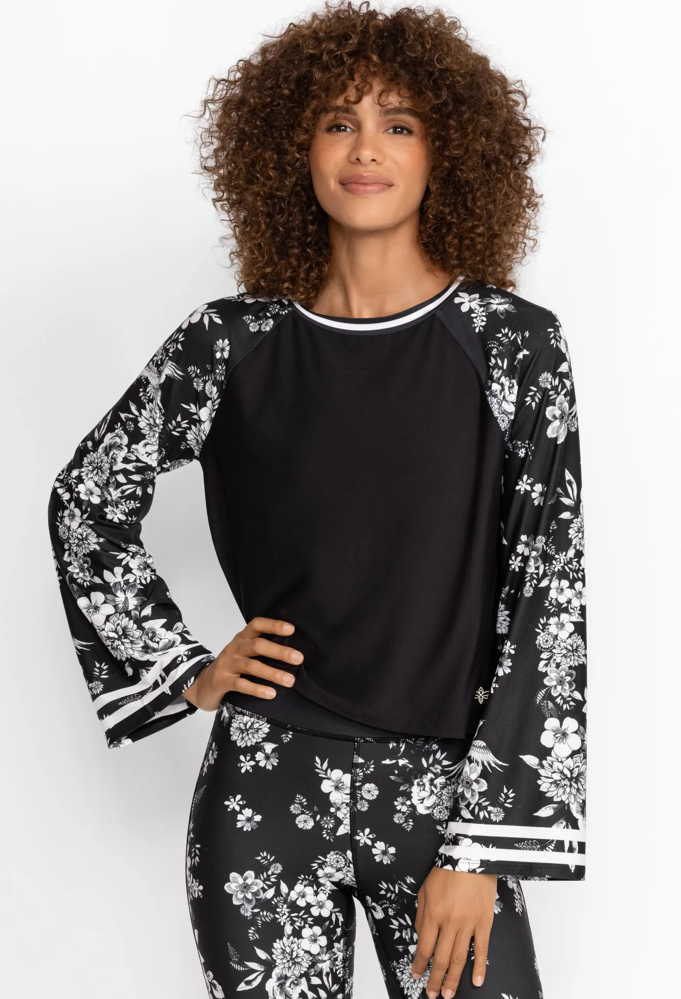 Women Johnny Was Bee Active Kimono Sleeve Swing Tee
