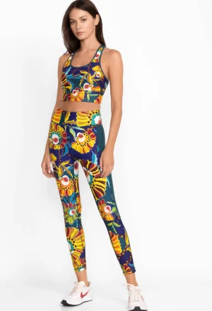 Women Johnny Was Bee Active Mesh Panel Active Legging