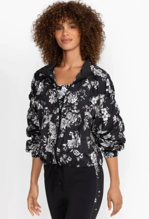 Women Johnny Was Bee Active Ruched Sleeve Parachute Jacket
