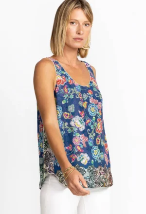 Women Johnny Was Block Mint Tank Top