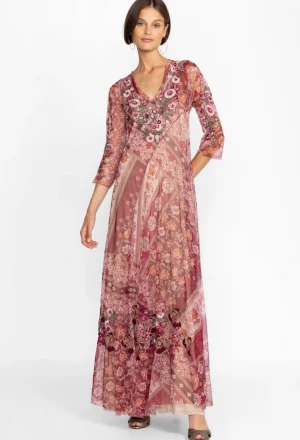 Women Johnny Was Cardinal Mesh Dress (Slip)