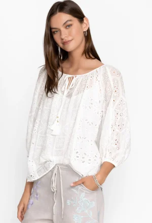 Women Johnny Was Castillo Eyelet Blouse