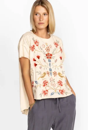 Women Johnny Was Clara Raw Detail Swing Tee