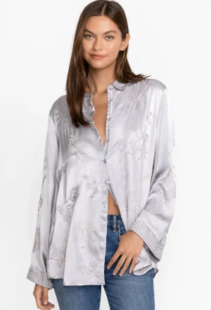 Women Johnny Was Estrella Kimono Sleeve Oversized Shirt