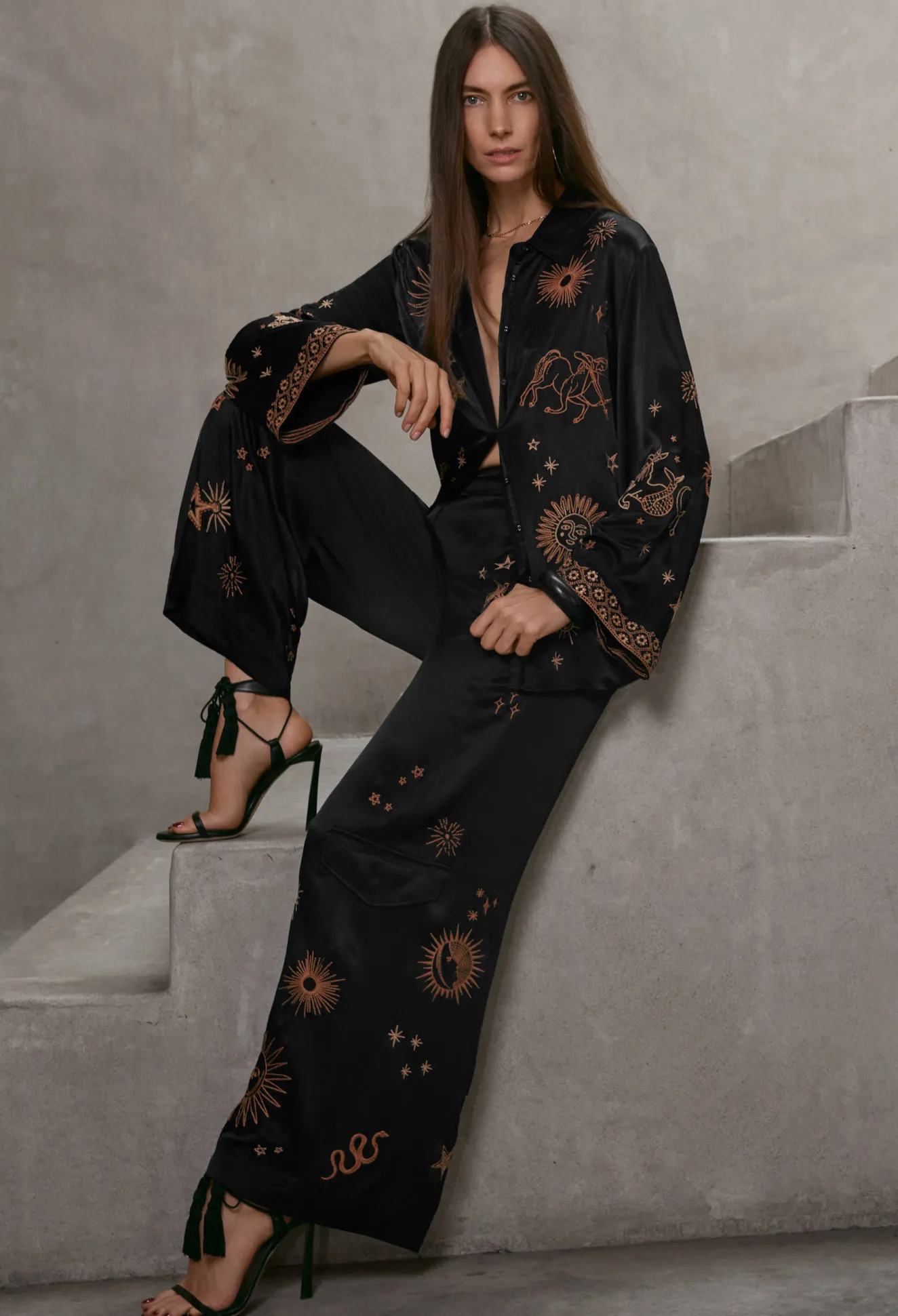 Women Johnny Was Estrella Kimono Sleeve Oversized Shirt