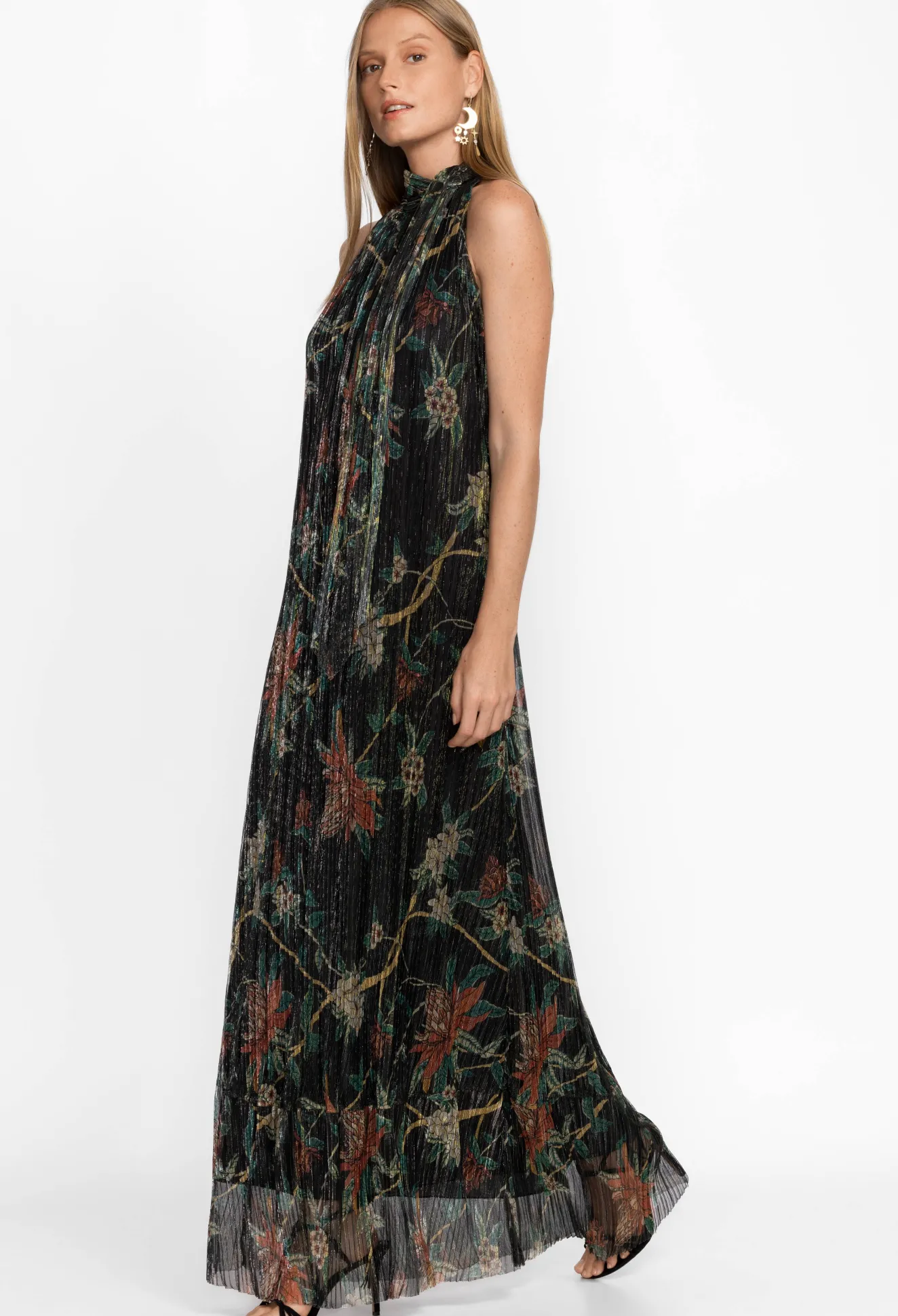 Women Johnny Was Evelina Metallic Maxi Dress