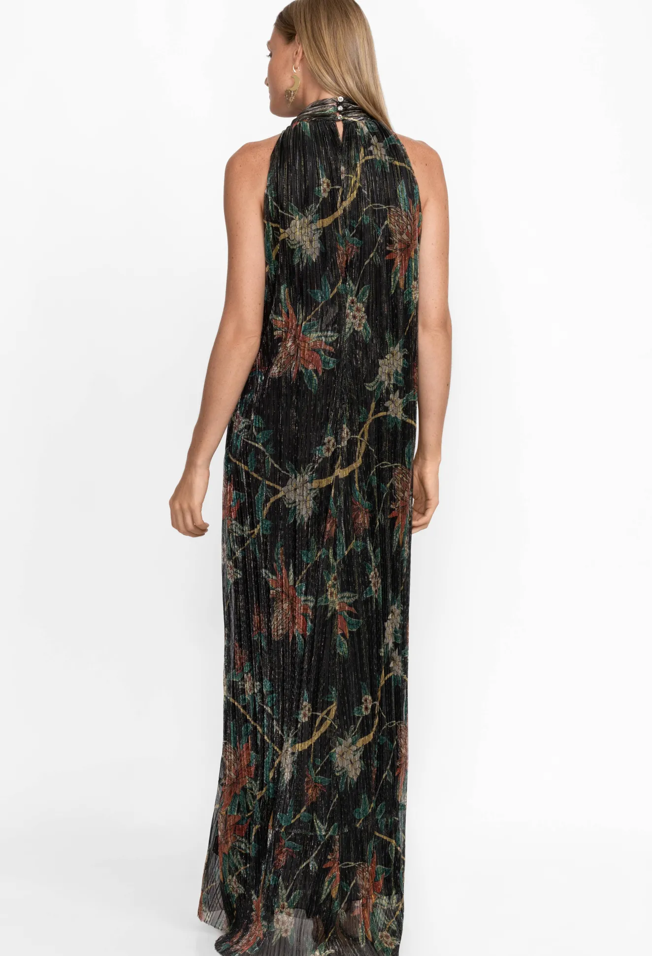 Women Johnny Was Evelina Metallic Maxi Dress