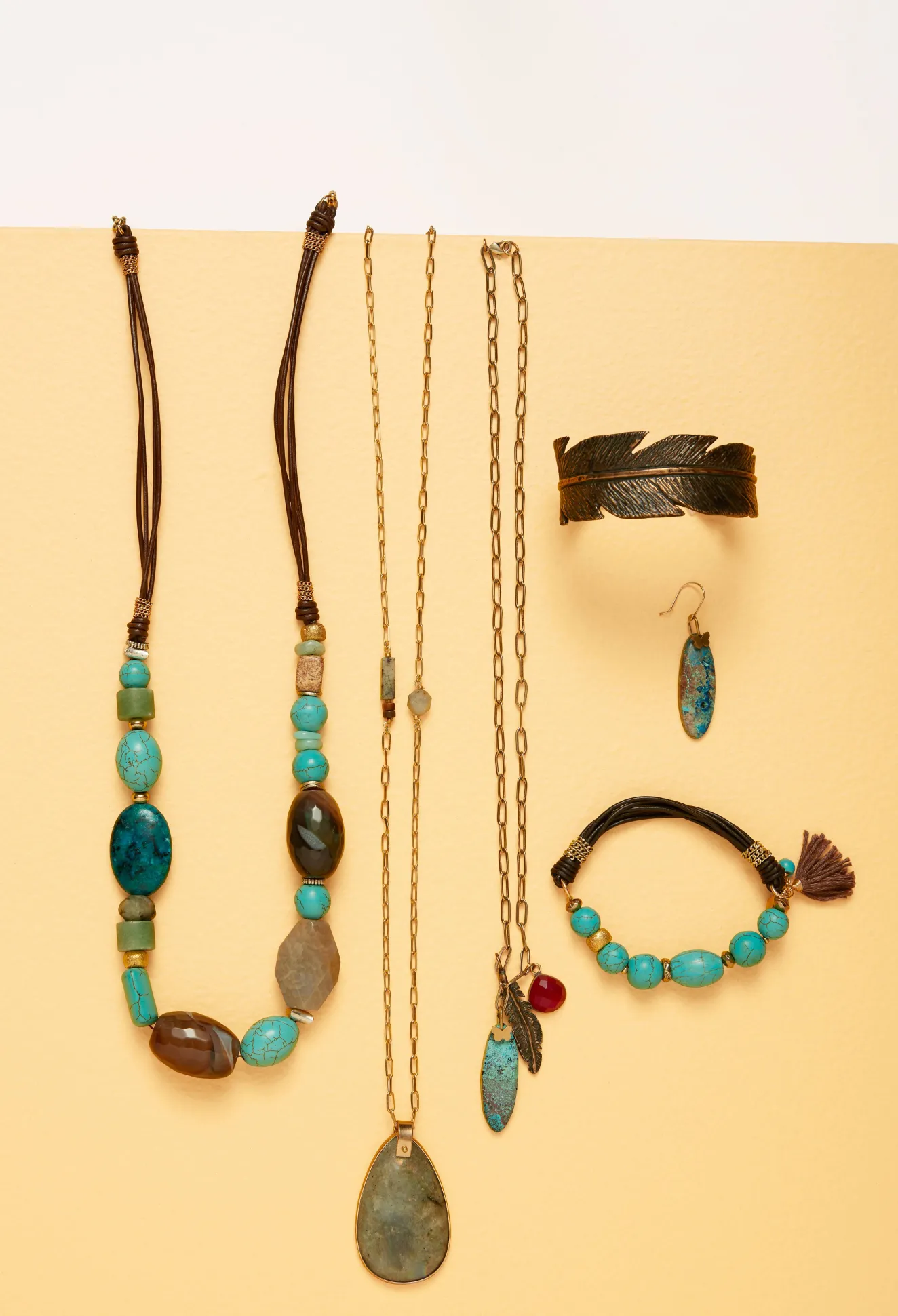 Women Johnny Was Feather Charm Necklace