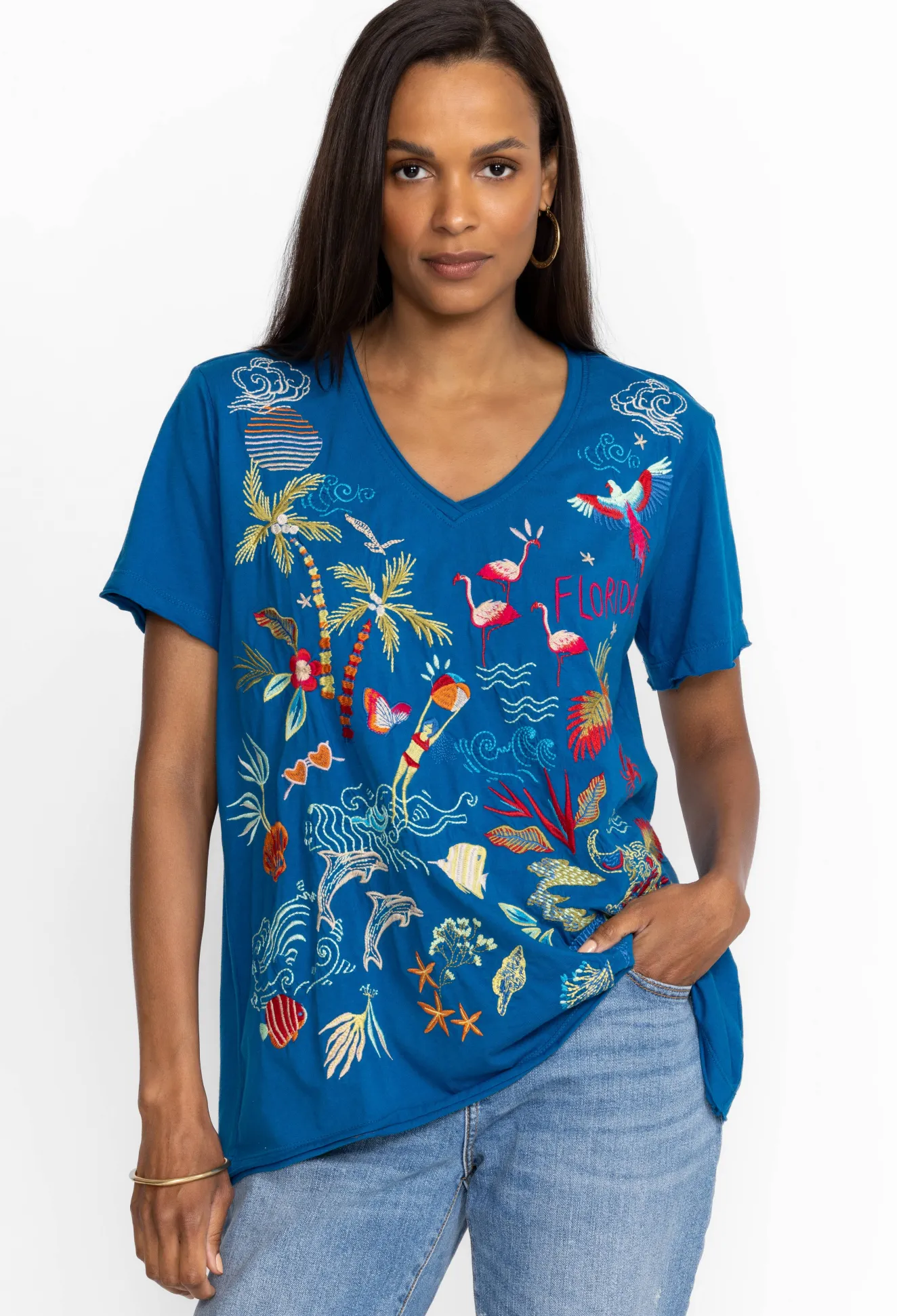 Women Johnny Was Florida Everyday Tee