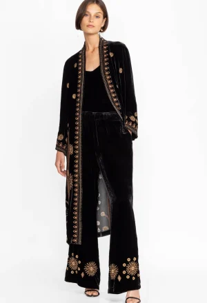 Women Johnny Was Heidi Velvet Kimono Coat