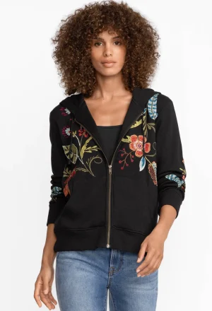 Women Johnny Was Isabella Zip Up Thermal Hoodie