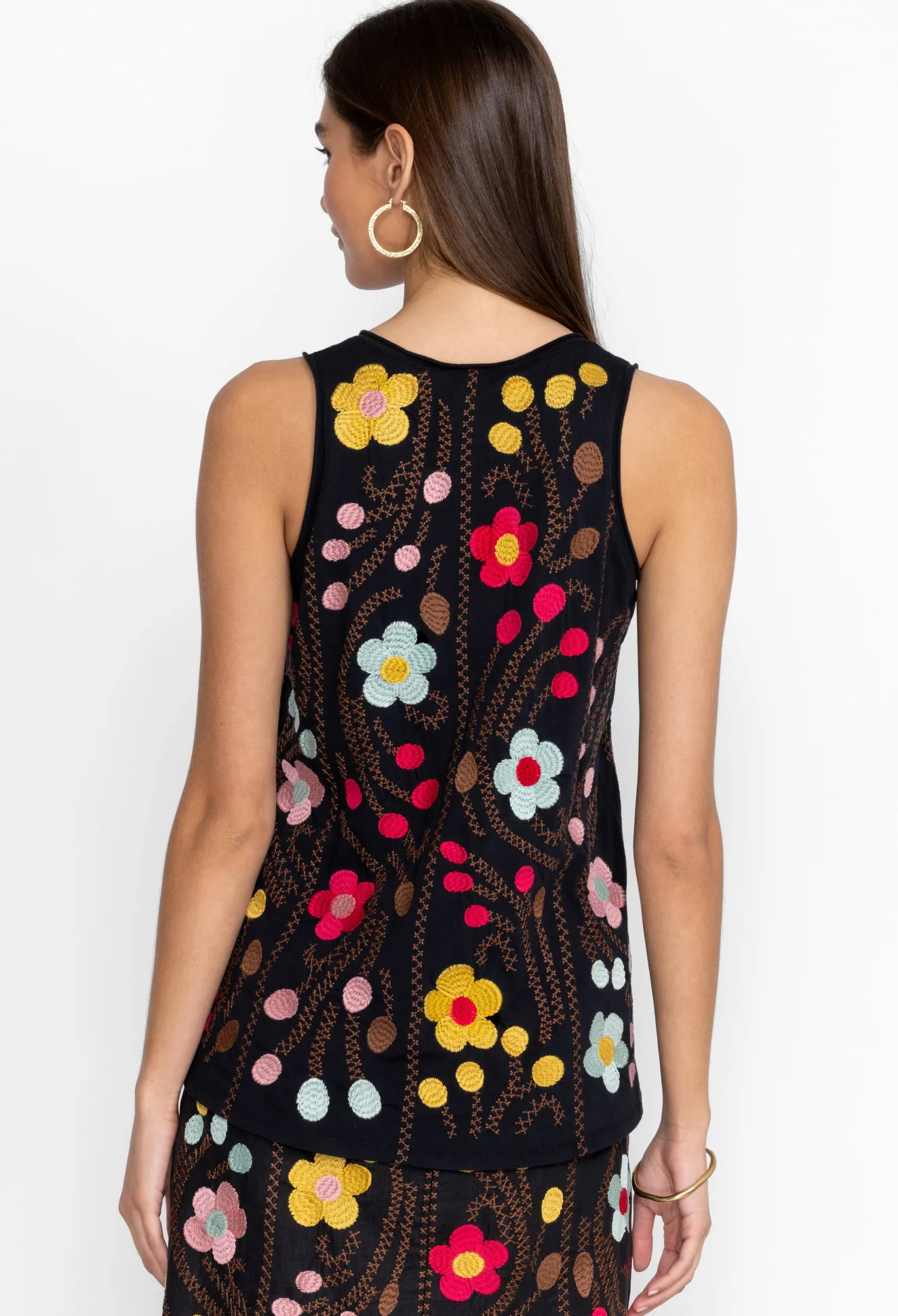 Women Johnny Was Joni Raw Edge V-Neck Tank