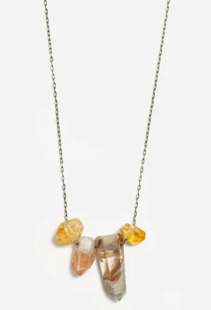 Women Johnny Was Joseph Brooks Quartz And Citrine Necklace