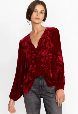 Women Johnny Was Junie Velvet Relaxed Blouse