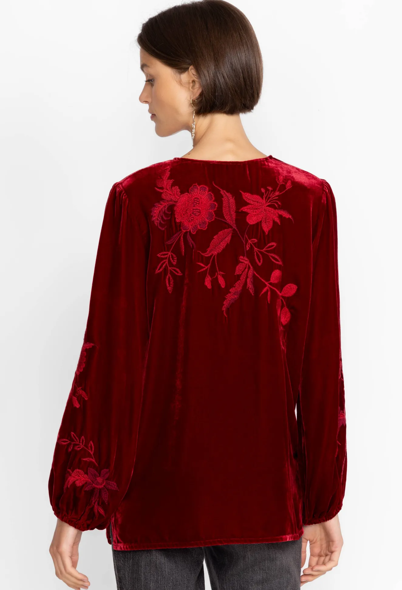 Women Johnny Was Junie Velvet Relaxed Blouse