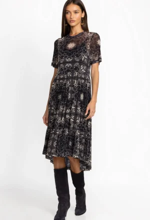 Women Johnny Was Mesh Tiered Dress