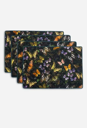 Women Johnny Was Midnight Mariposa Set Of 4 Quilted Placemats