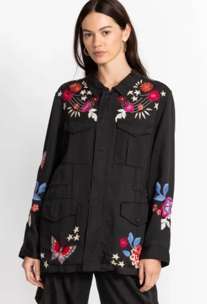 Women Johnny Was Mika Paris Drawstring Military Jacket