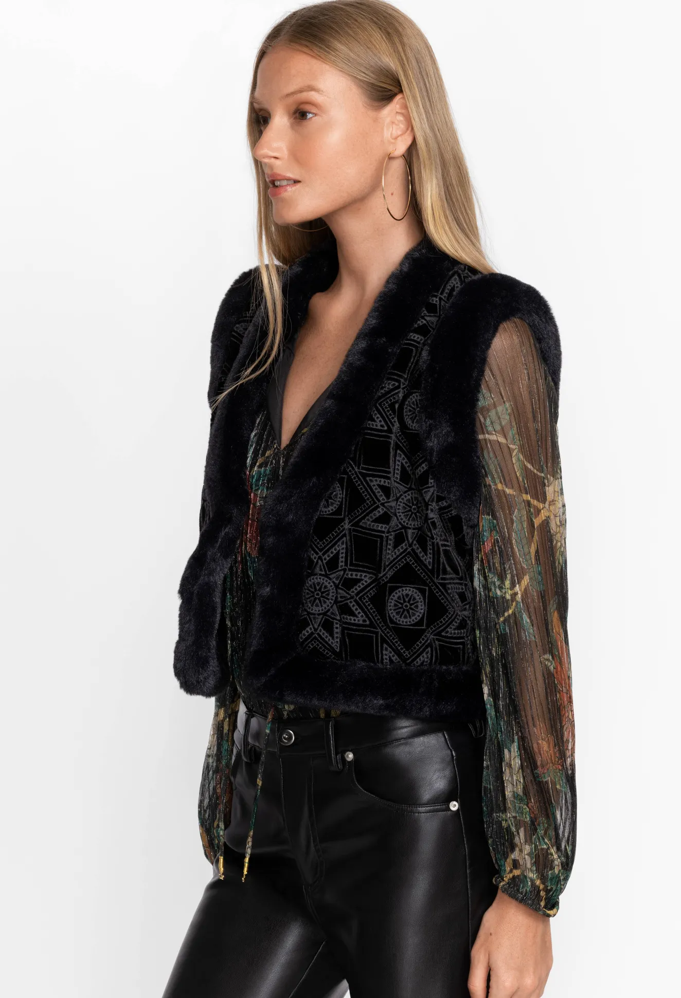 Women Johnny Was Morningside Silk Vest