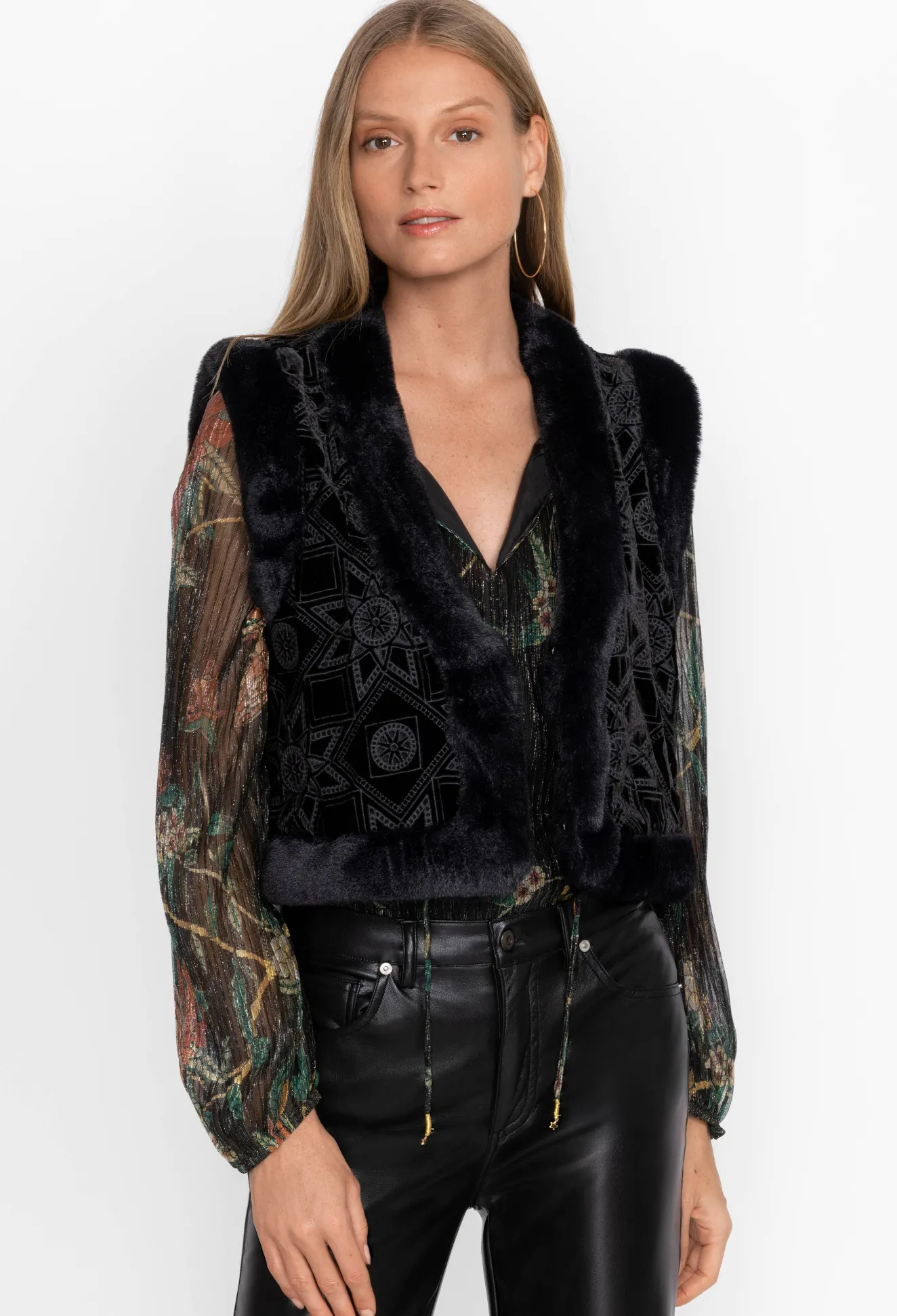 Women Johnny Was Morningside Silk Vest