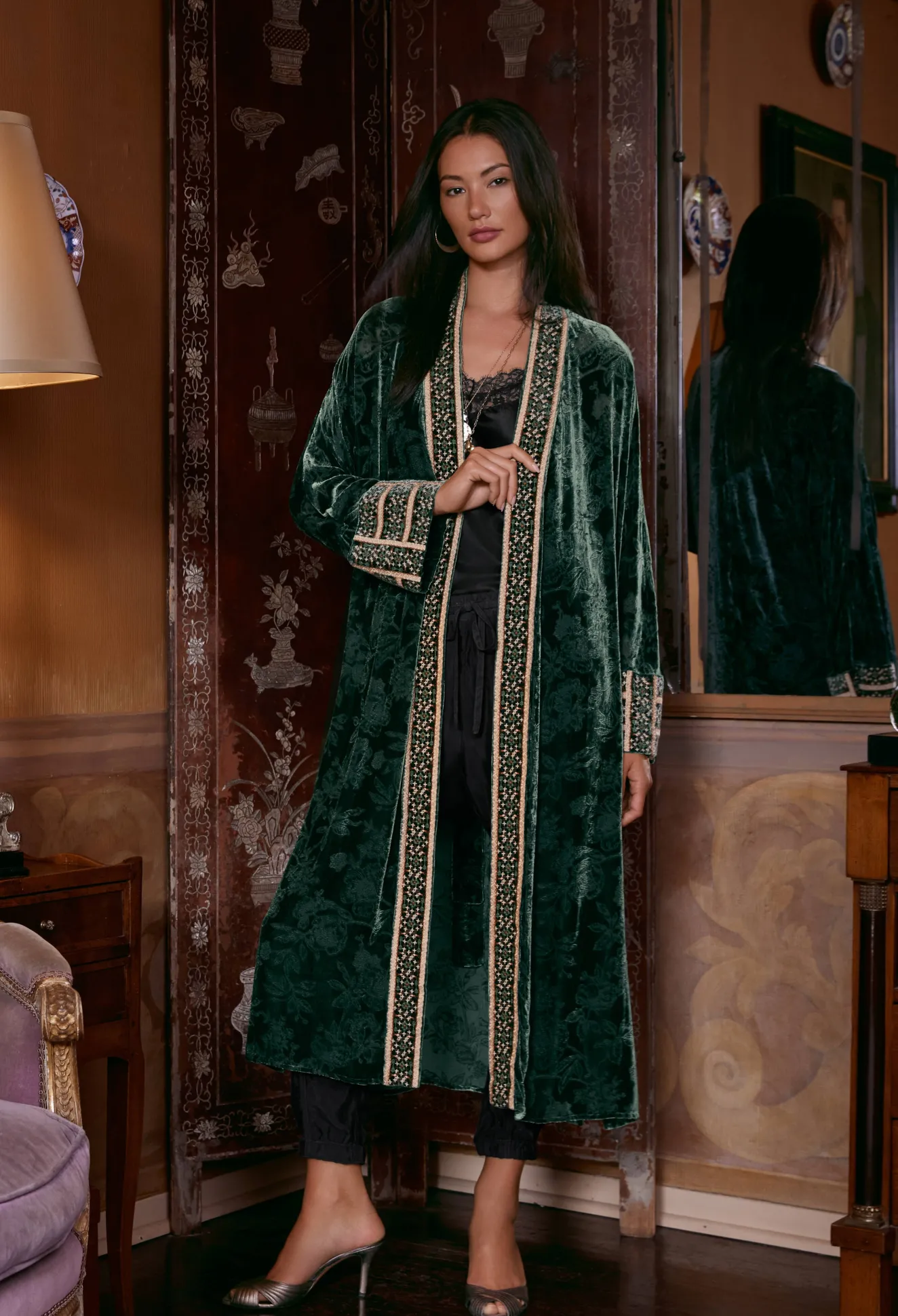 Women Johnny Was Natalia Silk Midi Dress