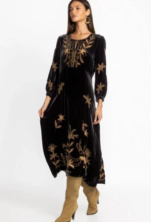 Women Johnny Was Palmira Velvet Effortless Midi Dress