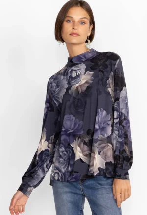 Women Johnny Was Puff Sleeve Mock Neck