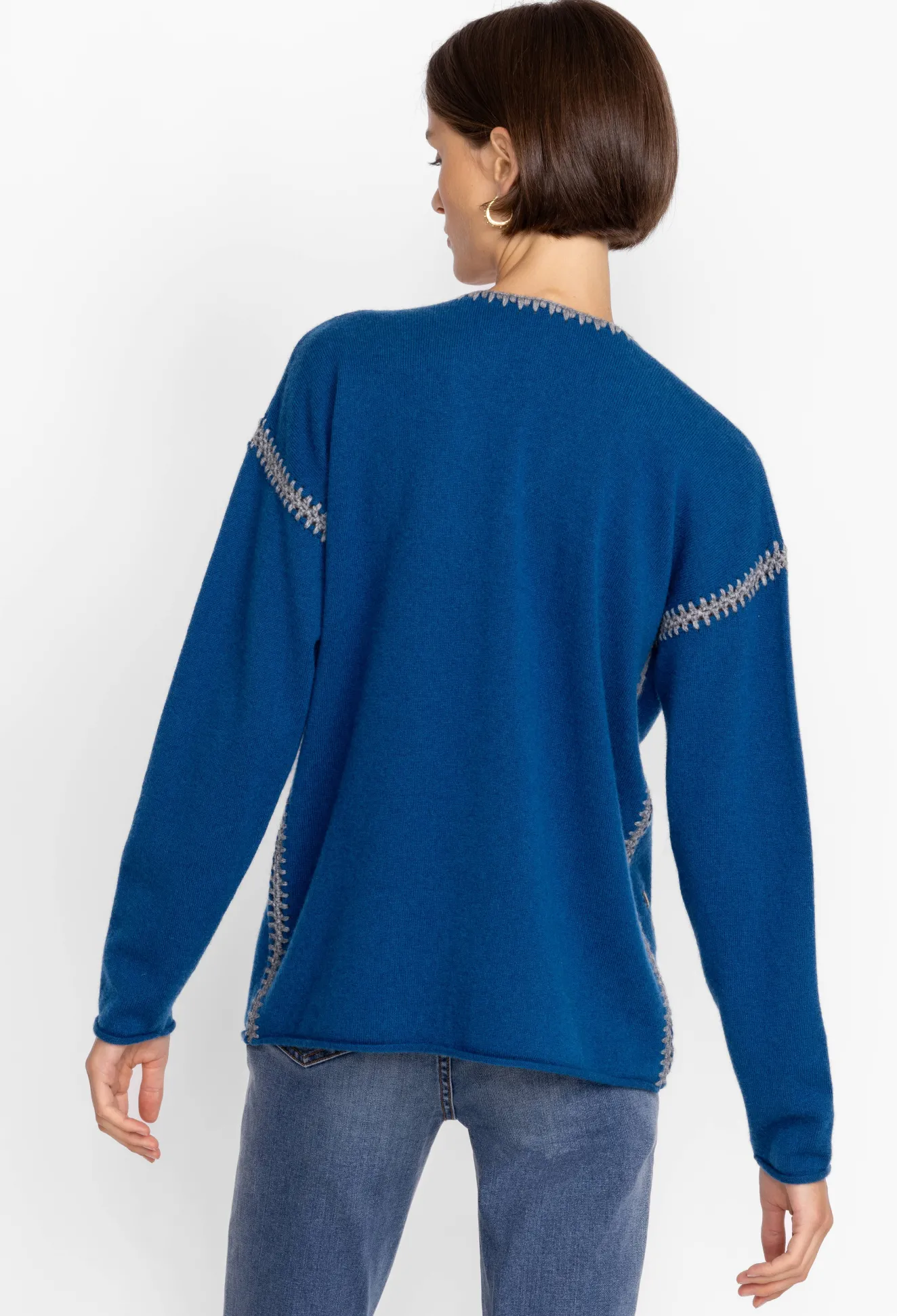 Women Johnny Was Sidona Cashmere Whipstitch Sweater