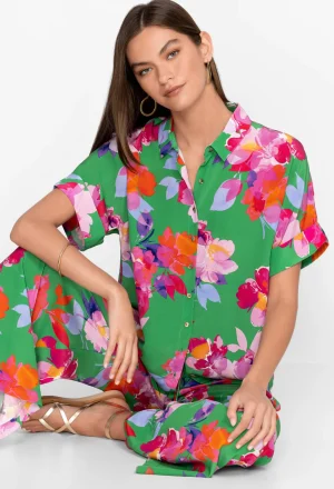 Women Johnny Was Silk Shirt