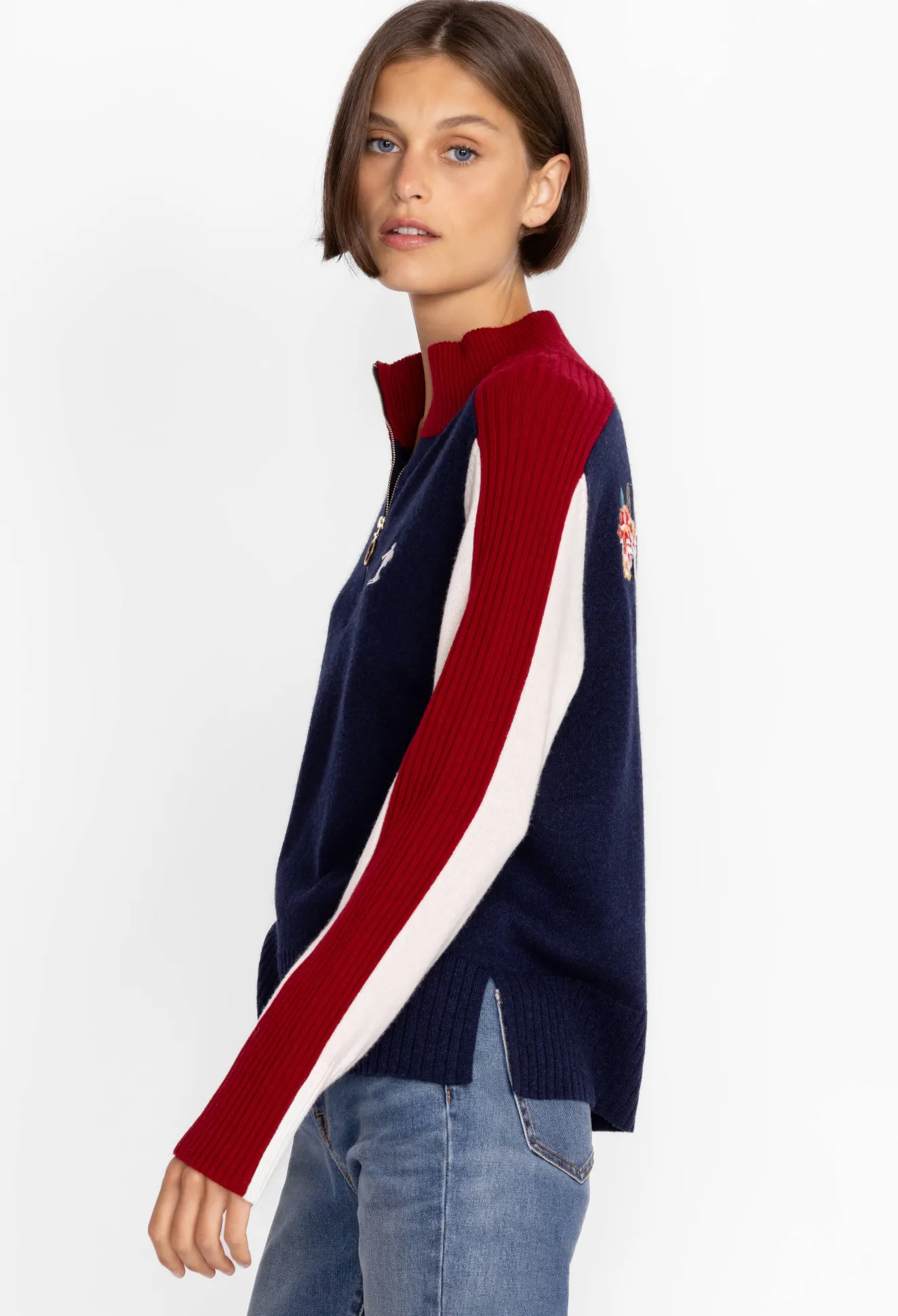 Women Johnny Was Ski Quarter Zip Pullover