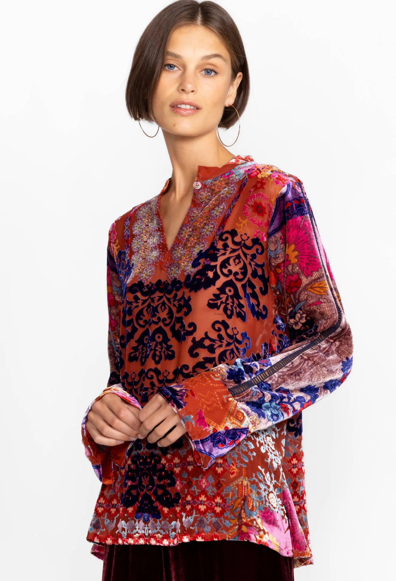 Women Johnny Was Syriah Burnout Enta Blouse