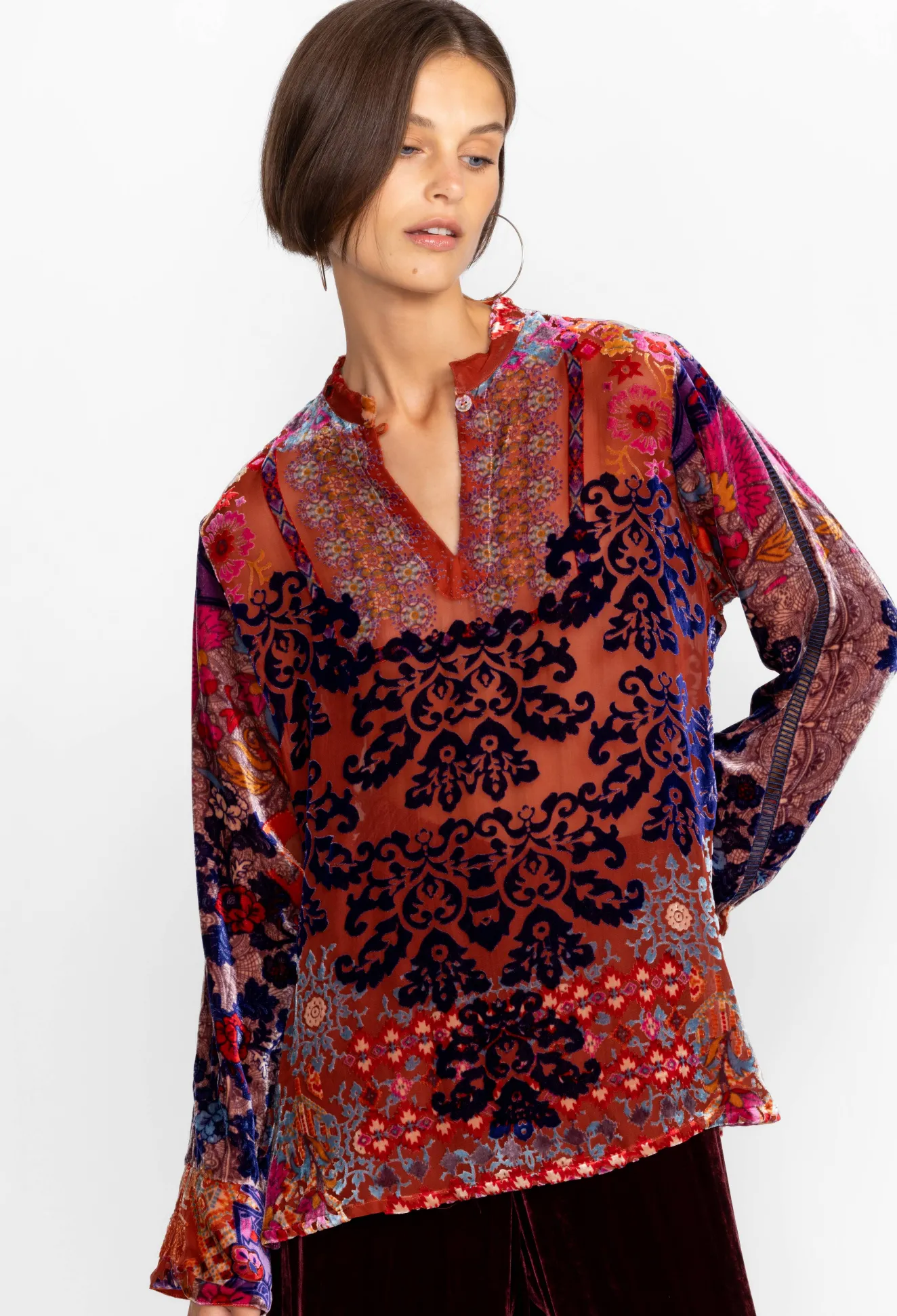 Women Johnny Was Syriah Burnout Enta Blouse