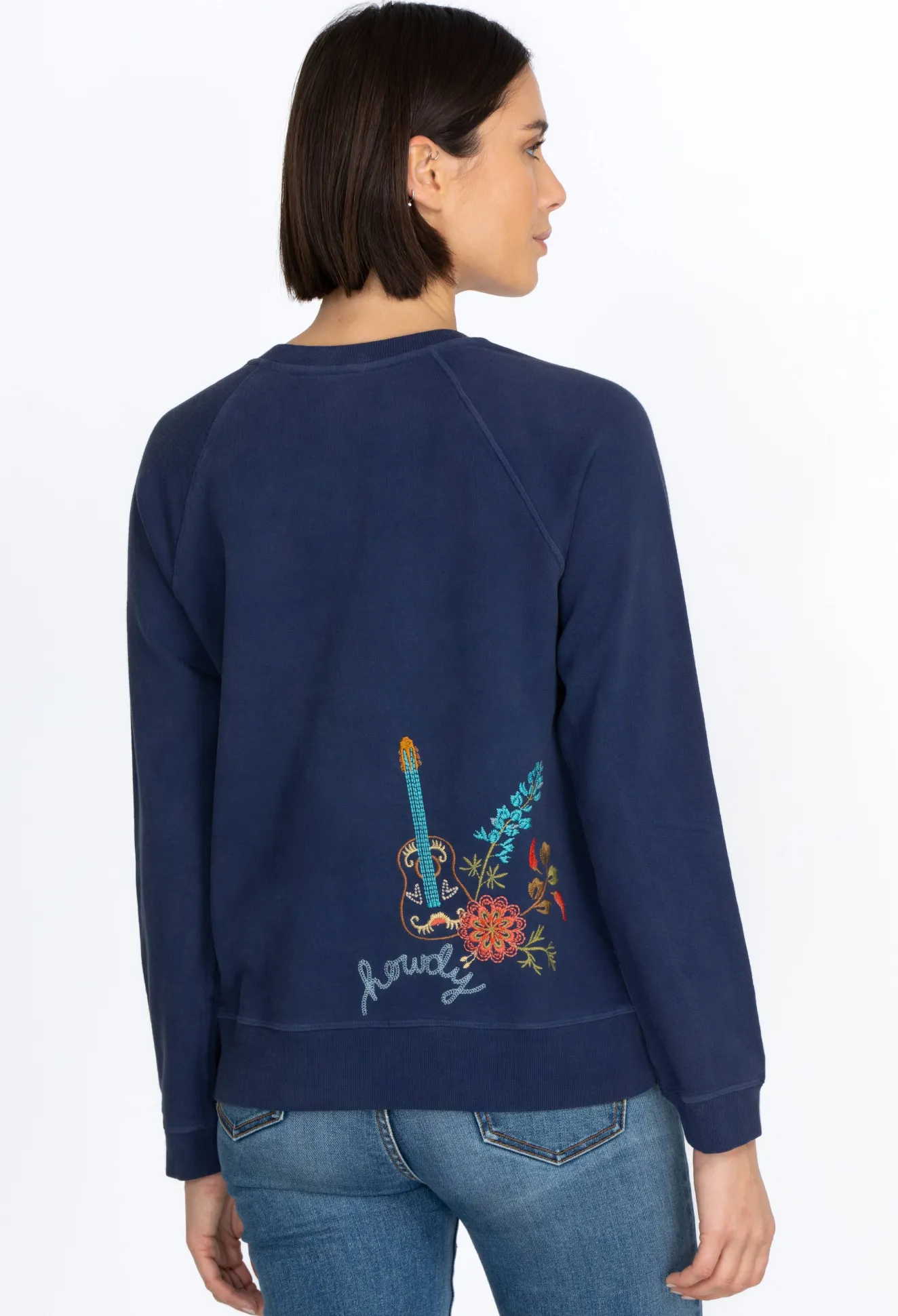 Women Johnny Was Texas Raglan Sweatshirt