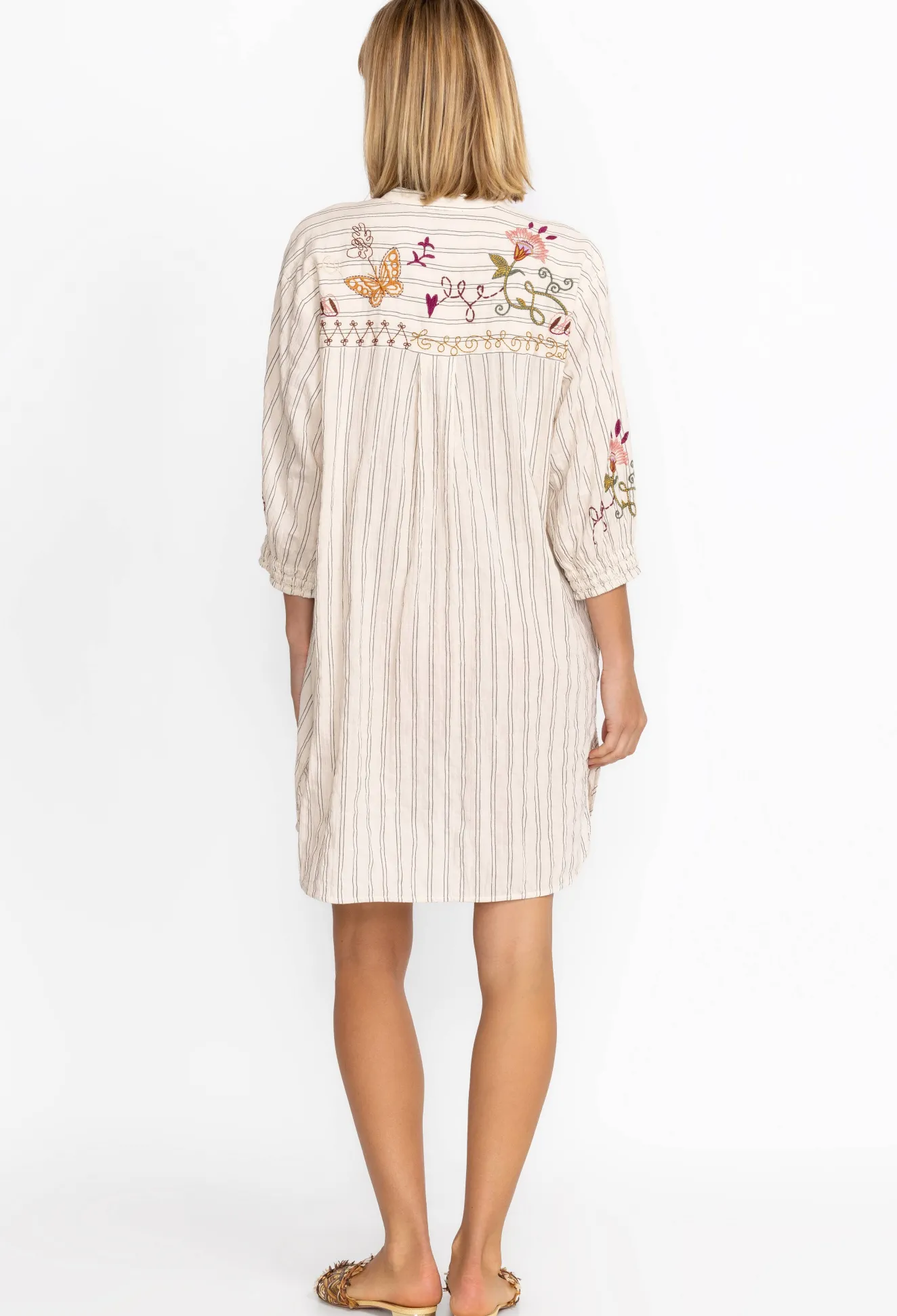 Women Johnny Was Toni Smocked Cuff Tunic